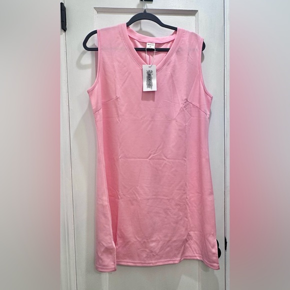 BKRIVE
V-Neck Summer Casual Beach Dress for Women, Pink, Size: XL - Picture 4 of 8